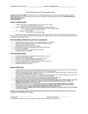 Fillable Online Sunlake High School Homecoming Guest Form Fax Email ...