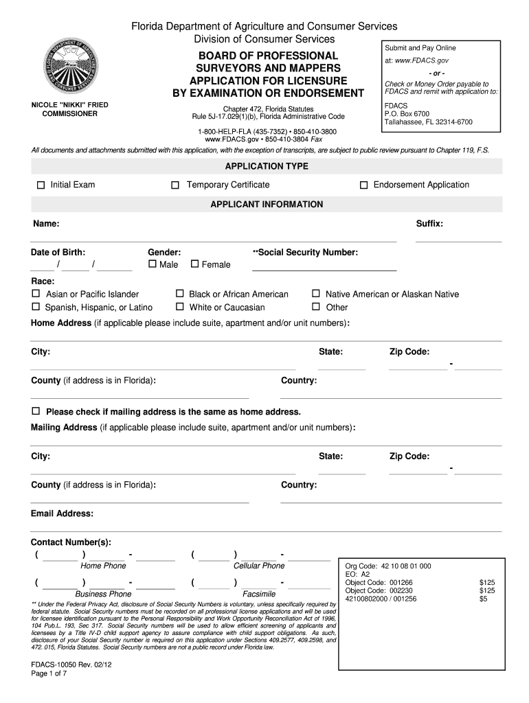 florida board surveyors mappers Preview on Page 1