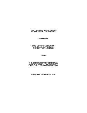 COLLECTIVE AGREEMENT THE CORPORATION OF THE CITY OF LONDON