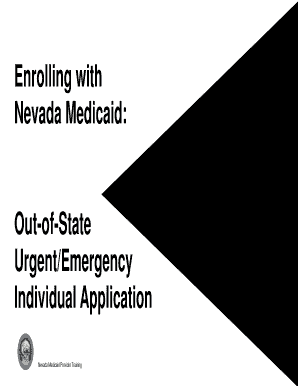 Fillable Online medicaid nv Chapter 2. Initial Enrollment Application ...
