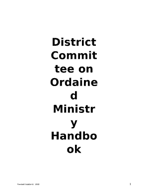 District Committee on Ordained Ministry Handbook Mississippi ...