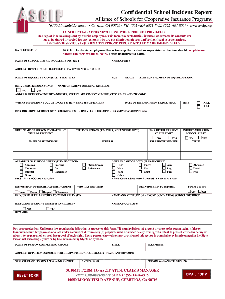 ASCIPReporting Claims Preview on Page 1