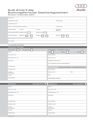Buchungsformular Geschenkgutschein