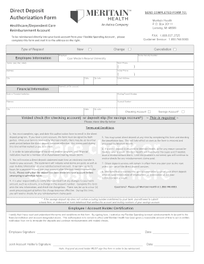 Direct Deposit Authorization Form