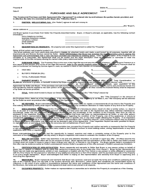 Commercial Purchase and Sale Agreement
