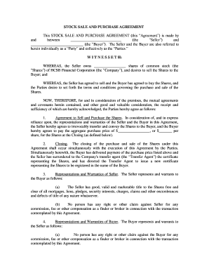 Stock Sale and Purchase Agreement