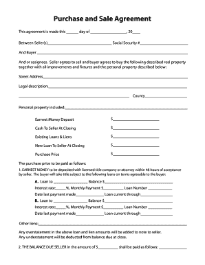 Purchase and Sale Agreement