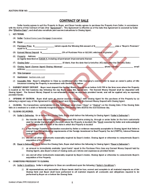 Contract of Sale for Auction Property