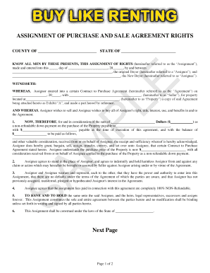 Assignment of Purchase and Sale Agreement Rights