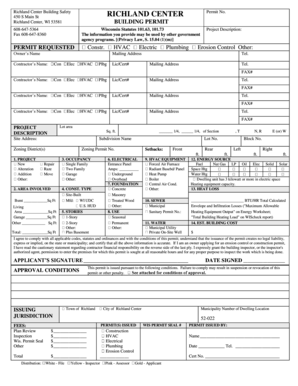 Wisconsin Building Permit Application