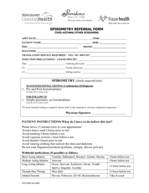 Spirometry Referral Form