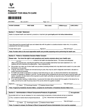 Regional Consent for Health Care