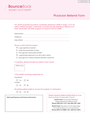 Physician Referral Form