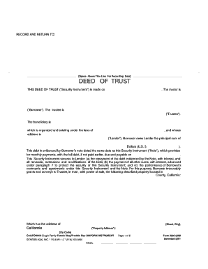 California Deed of Trust