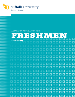 Suffolk University Freshman Application
