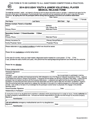 2015 Medical Release Form - TeamUSA.org - teamusa