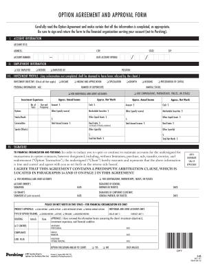 Option Agreement and Approval Form