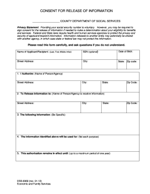 Consent for Release of Information