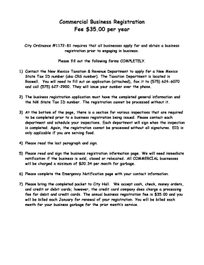 New Mexico Business Registration Application