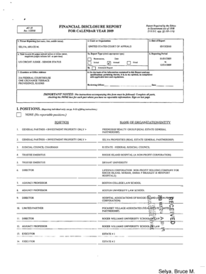 US Federal Financial Disclosure Report