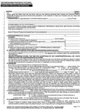 Florida Contract for Sale and Purchase