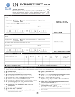 New York City Real Property Transfer Tax Return