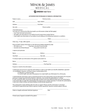 Authorization for Release of Medical Information