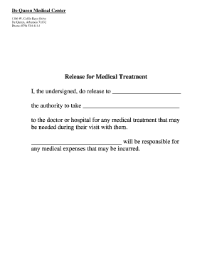 Release for Medical Treatment