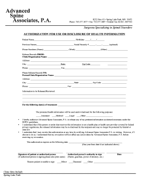 HIPAA Authorization Form