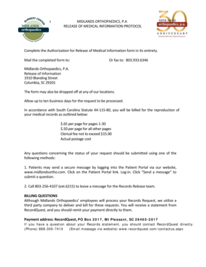 Authorization for Release of Medical Information