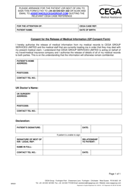 Medical Information Release Consent Form