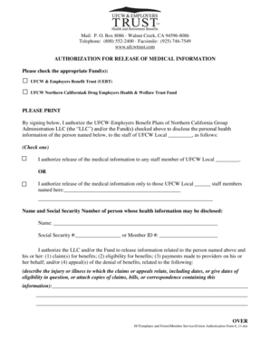 Authorization for Release of Medical Information