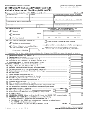Michigan Homestead Property Tax Credit Form