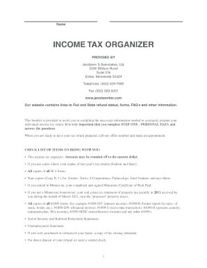 Income Tax Organizer