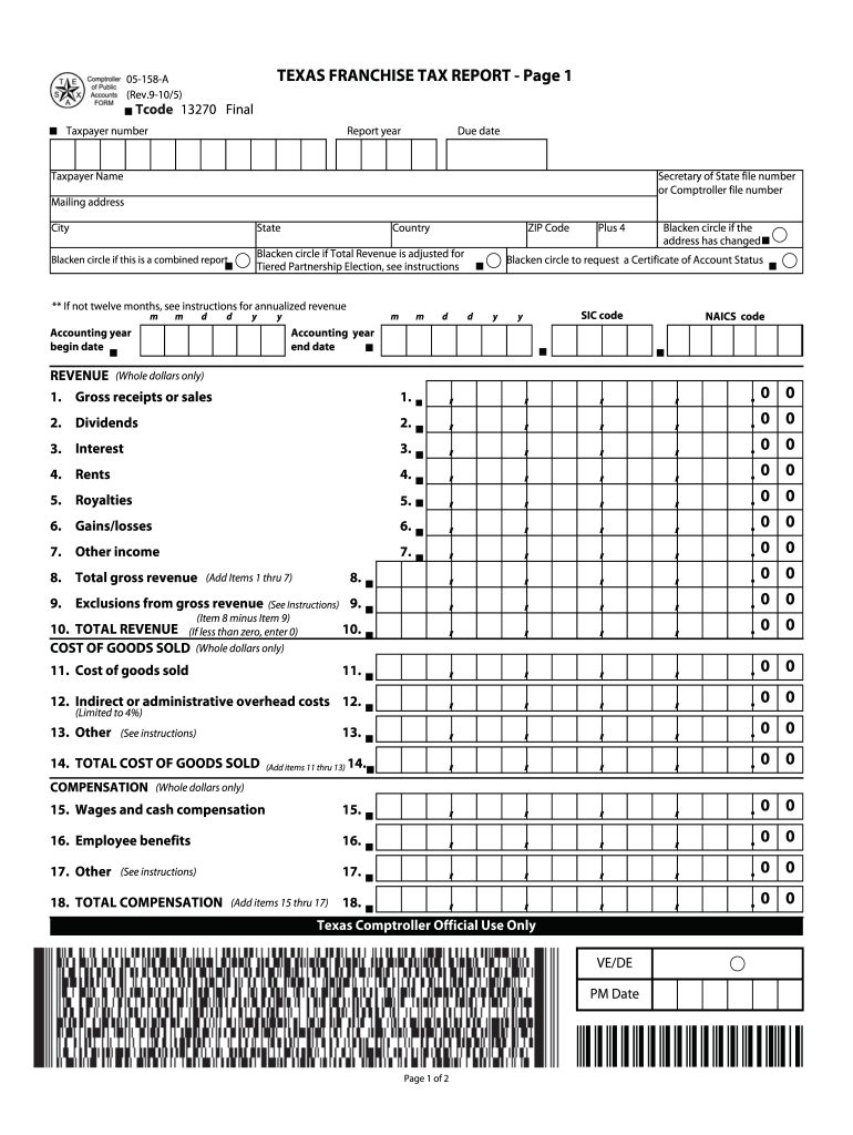 form 05 158 a Preview on Page 1.