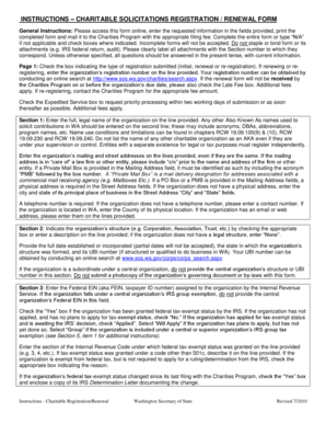 Washington Charitable Solicitations Registration Renewal Form