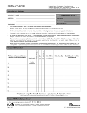 Rental Application Form