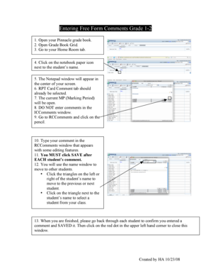 Entering Free form comments grades 1-2 - Plain Local Schools - plainlocal