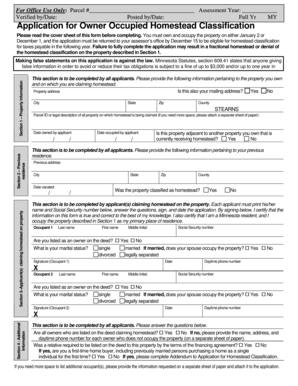 Minnesota Homestead Classification Application