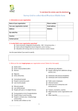 Good Practice Survey Grid
