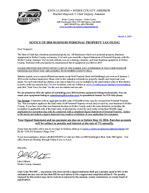 Utah Business Personal Property Tax Form