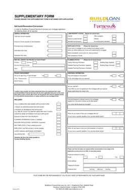Self Build Mortgage Application Form