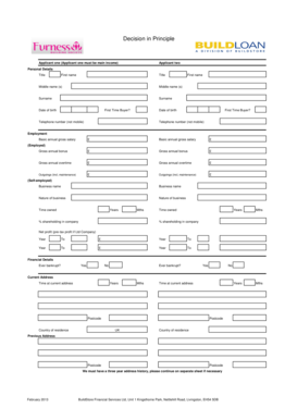 Decision in Principle Mortgage Application