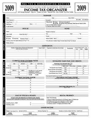 Income Tax Organizer for Truckers