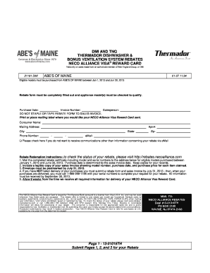 Thermador Dishwasher Rebate Form