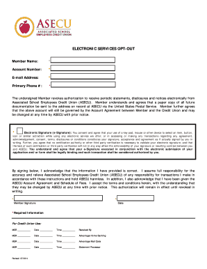 Electronic Services Opt-Out Form