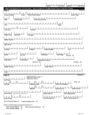 Residential Attached Property Listing Form
