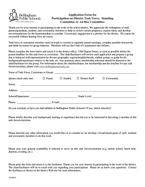 Letter of Interest for Participation in Committees form - Bellingham ... - bellinghamschools