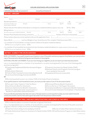 Lifeline Assistance Application Form