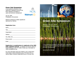 Green Jobs Symposium - National Conference of State Legislatures - ncsl